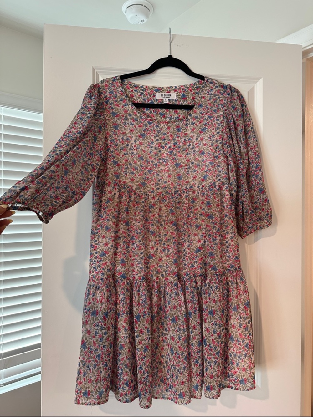BB Dakota Flowy Floral Dress with Sleeves